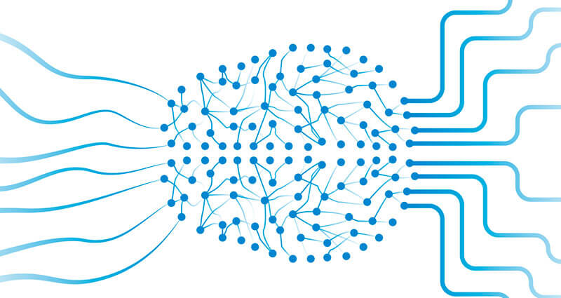 Neural network illustration. 