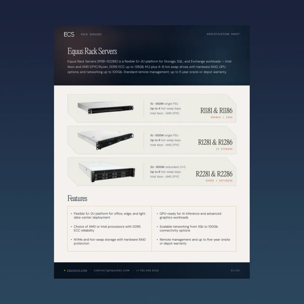 Equus Rack Server Models Server Racks – Equus Compute Solutions
