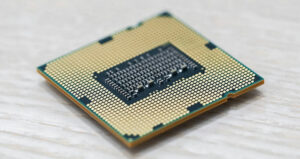 A single CPU on a table.