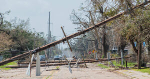 Storm damage after a hurricane.